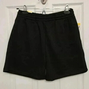 NWT Lazy Pants High Rise Shorts Small Sweat Shorts Black Jogger Shorts 5" inseam